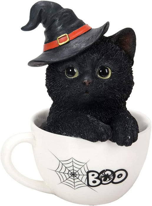 Halloween Witches's Black Kitten In A Tea Cup - for just $28.99! 