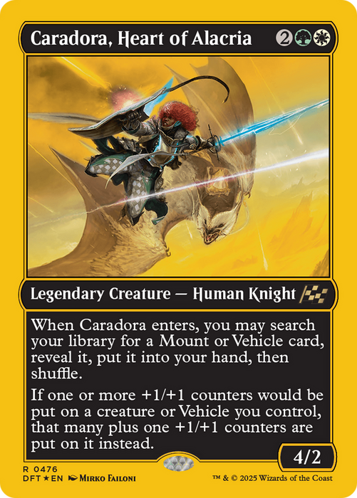 Caradora, Heart of Alacria (DFT-476) - Aetherdrift Foil - for just $0.30! 