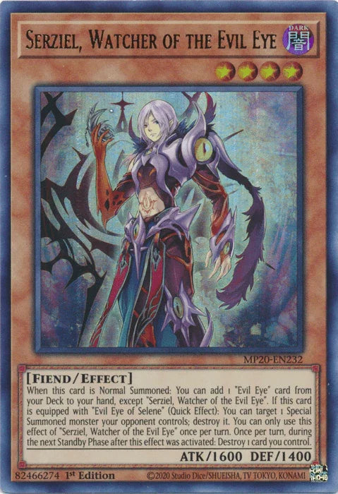 Serziel, Watcher of the Evil Eye [MP20-EN232] Ultra Rare - for just $0.20! 