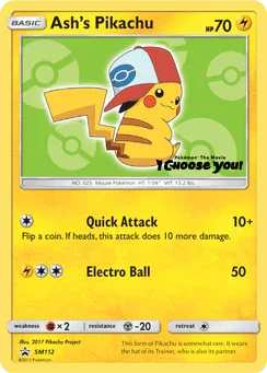 Ash's Pikachu (SM112) [Sun & Moon: Black Star Promos] - for just $21.90! 