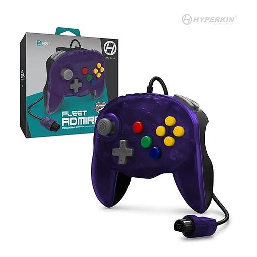 Fleet Admiral Premium Wired Controller For Nintendo 64 (Violet) - Premium Video Game Accessories - Just $25.99! Shop now at Retro Gaming of Denver