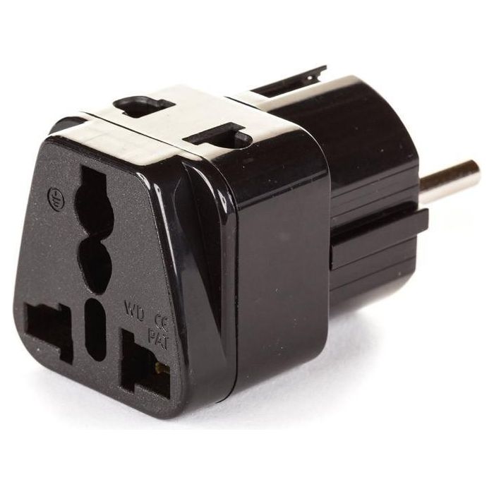 OREI 2 in 1 USA to Europe Adapter Plug (Schuko, Type E/F) - 2 Pack, Black - Just $8.99! Shop now at Retro Gaming of Denver