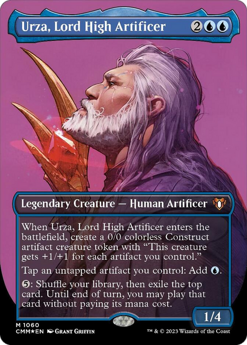 Urza, Lord High Artificer (Borderless Textured Foil Frame Break) [Commander Masters] - Just $22.80! Shop now at Retro Gaming of Denver