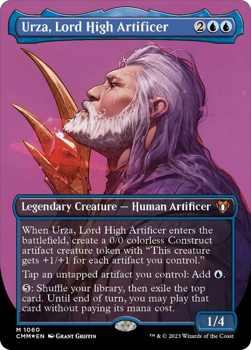 Urza, Lord High Artificer (Borderless Textured Foil Frame Break) [Commander Masters] - Just $22.80! Shop now at Retro Gaming of Denver