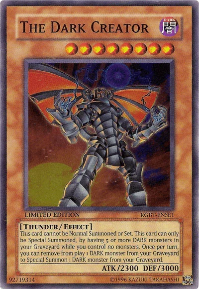 The Dark Creator [RGBT-ENSE1] Super Rare - for just $1.75! 