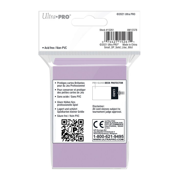 Ultra PRO: Small 60ct Sleeves - PRO-Gloss (Lilac) - Just $0! Shop now at Retro Gaming of Denver