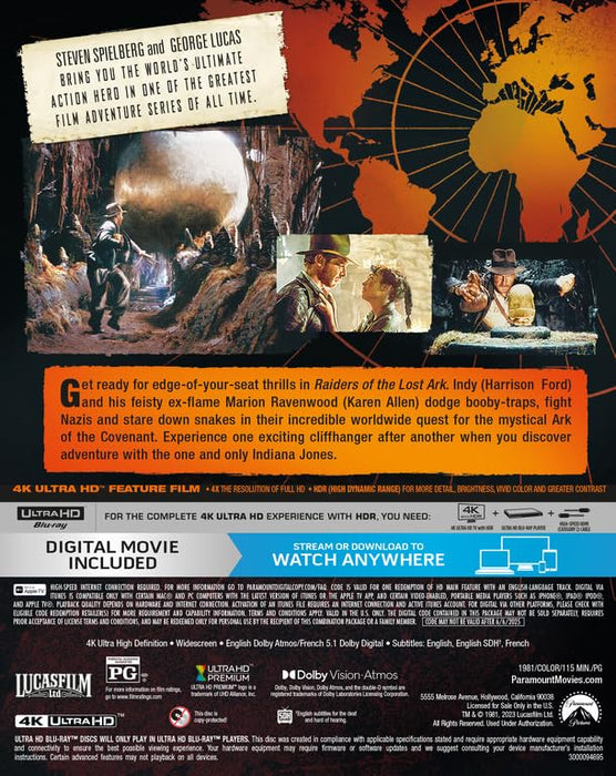 Raiders of the Lost Ark [4K UHD] - for just $26.99! 