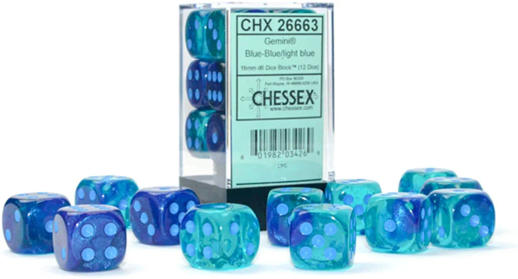 CHESSEX: D6 Gemini DICE SETS - 16mm - for just $9.98! 