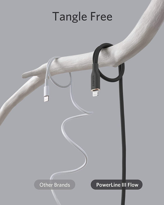 Anker <b>641</b> USB-C to Lightning Cable (Flow, 3 ft Silicone) - for just $15.99! 