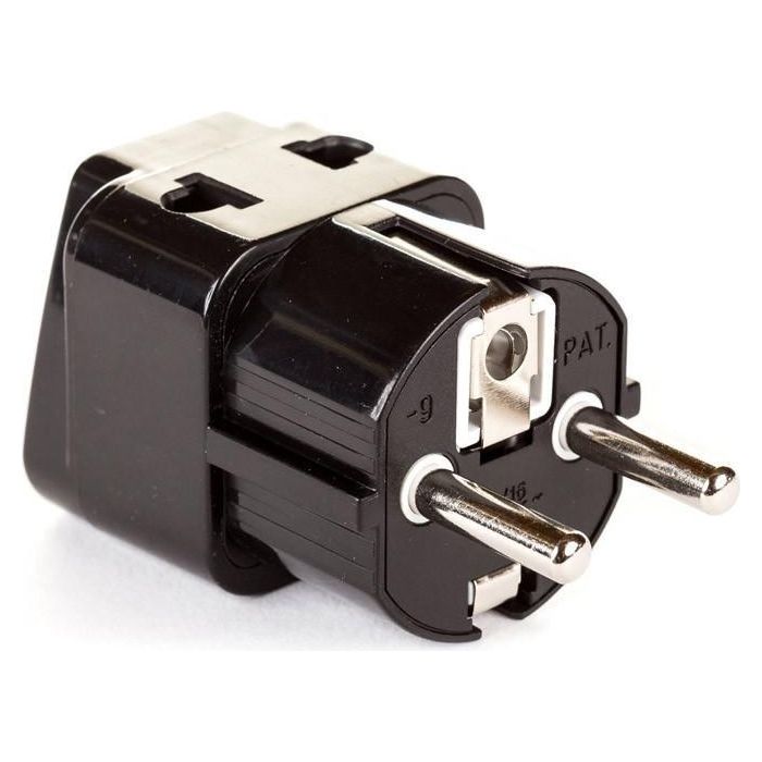 OREI 2 in 1 USA to Europe Adapter Plug (Schuko, Type E/F) - 2 Pack, Black - Just $8.99! Shop now at Retro Gaming of Denver