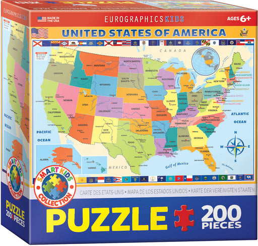 Puzzle: Educational Charts for Kids - Map of the US - for just $9.99! 
