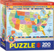 Puzzle: Educational Charts for Kids - Map of the US - for just $9.99! 