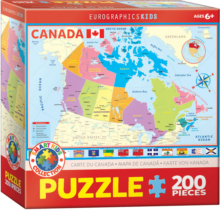 Puzzle: Educational Charts for Kids - Map of the Canada - for just $9.99! 