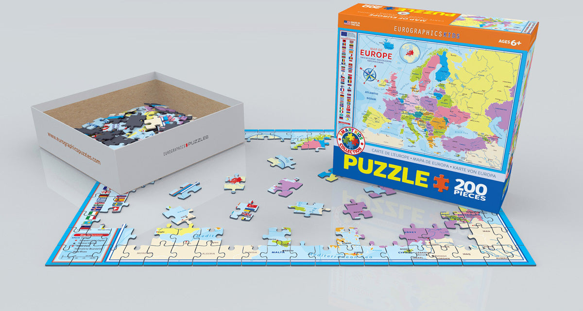 Puzzle: Educational Charts for Kids -  Map of Europe - for just $9.99! 