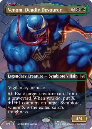 Venom, Deadly Devourer (Borderless) (SPE, MAR-022) - Marvel's Spider-Man: Eternal-Legal Foil - for just $0.72! 