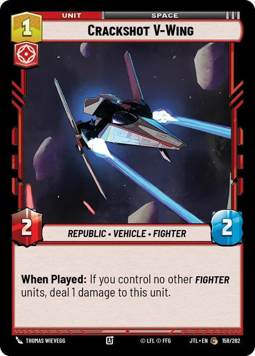 Crackshot V-Wing (158/262) [Jump to Lightspeed] - for just $0.10! 