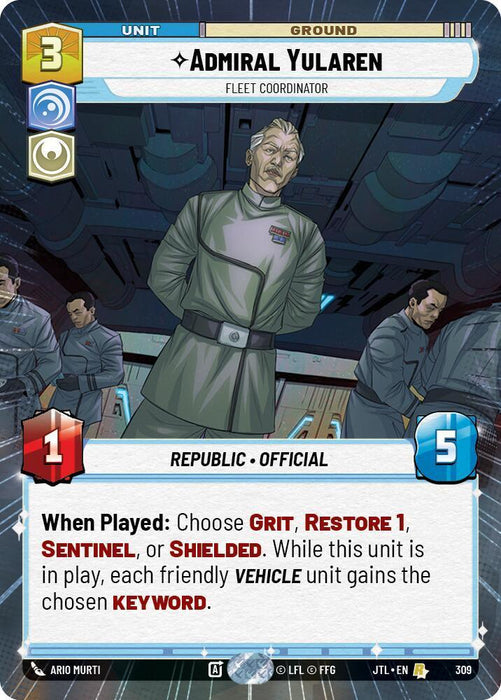 Admiral Yularen - Fleet Coordinator (Hyperspace) (309) [Jump to Lightspeed] - for just $0.35! 