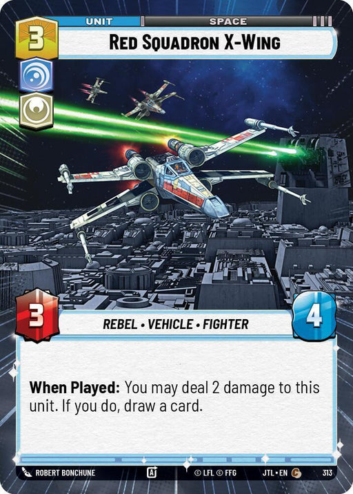 Red Squadron X-Wing (Hyperspace) (313) [Jump to Lightspeed] - for just $0.20! 