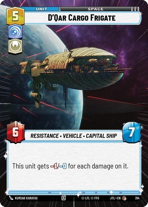 D'Qar Cargo Frigate (Hyperspace) (314) [Jump to Lightspeed] - for just $0.10! 