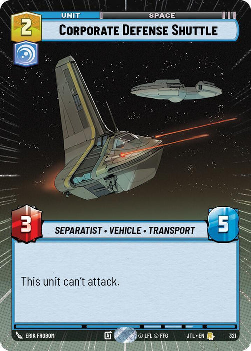 Corporate Defense Shuttle (Hyperspace) (321) [Jump to Lightspeed] - for just $0.25! 
