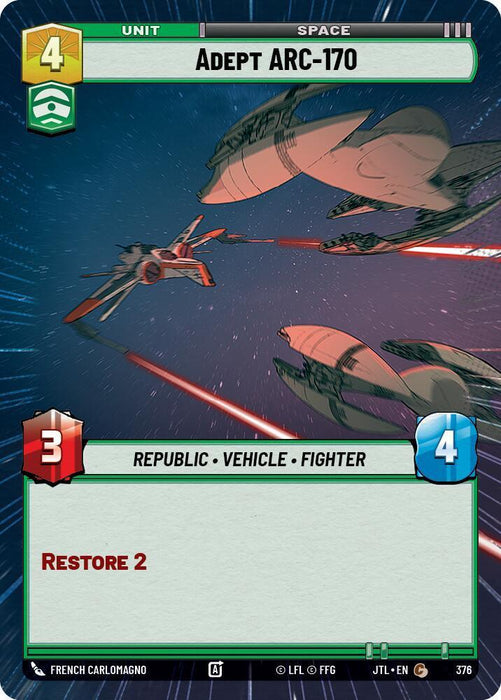 Adept ARC-170 (Hyperspace) (376) [Jump to Lightspeed] - for just $0.10! 