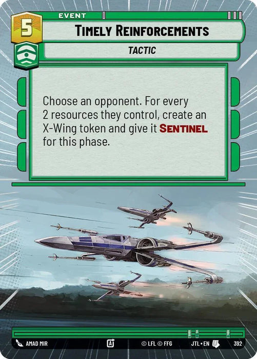 Timely Reinforcements (Hyperspace) (392) [Jump to Lightspeed] - for just $0.15! 