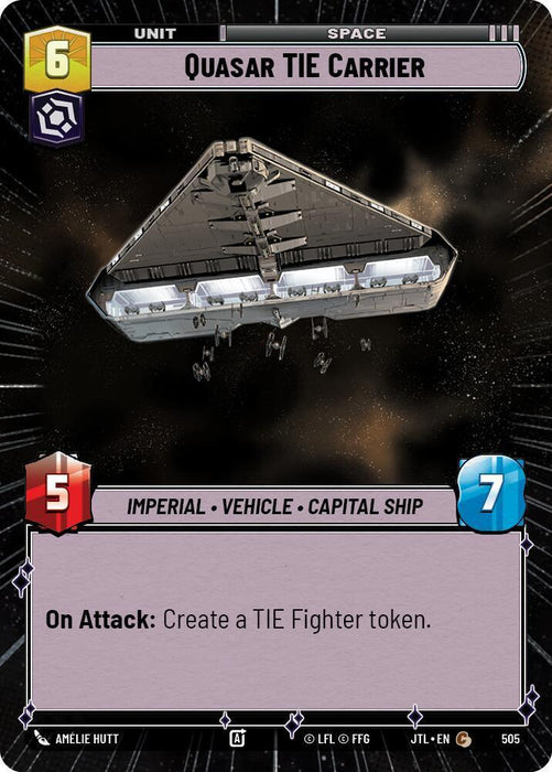 Quasar TIE Carrier (Hyperspace) (505) [Jump to Lightspeed] - for just $0.10! 