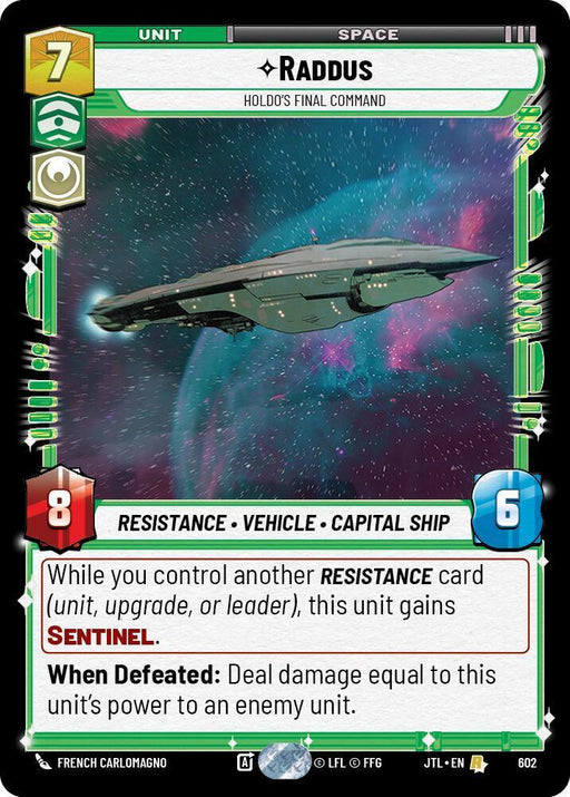 Raddus - Holdo's Final Command (Foil) (602) [Jump to Lightspeed] - for just $0.15! 