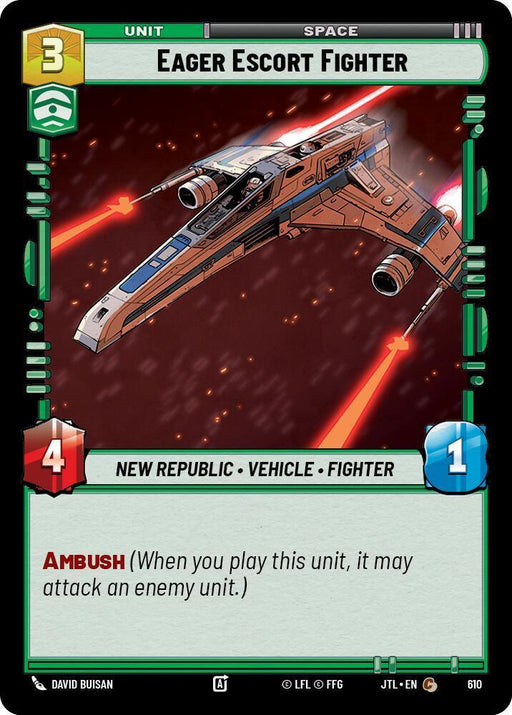 Eager Escort Fighter (Foil) (610) [Jump to Lightspeed] - for just $0.10! 