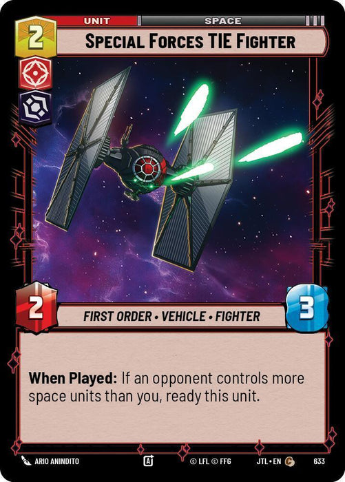 Special Forces TIE Fighter (Foil) (633) [Jump to Lightspeed] - for just $0.10! 
