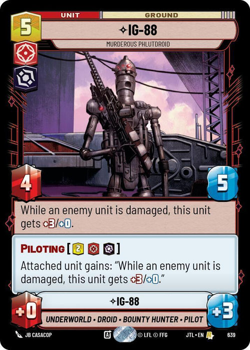 IG-88 - Murderous Phlutdroid (Foil) (639) [Jump to Lightspeed] - for just $0.25! 