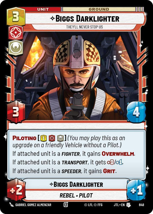 Biggs Darklighter - They'll Never Stop Us (Foil) (648) [Jump to Lightspeed] - for just $0.10! 