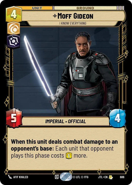 Moff Gideon - I Know Everything (Foil) (686) [Jump to Lightspeed] - for just $0.15! 