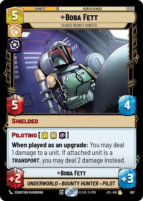 Boba Fett - Feared Bounty Hunter (Foil) (687) [Jump to Lightspeed] - for just $0.20! 