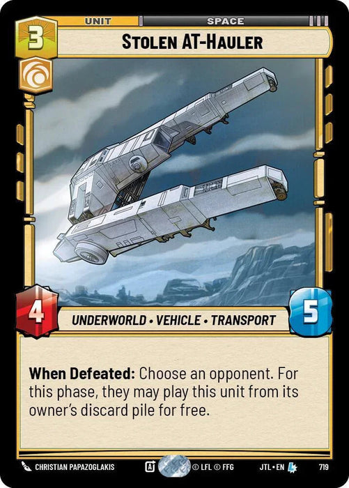 Stolen AT-Hauler (Foil) (719) [Jump to Lightspeed] - for just $7.85! 