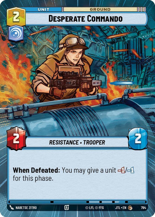 Desperate Commando (Hyperspace Foil) (794) [Jump to Lightspeed] - for just $0.15! 