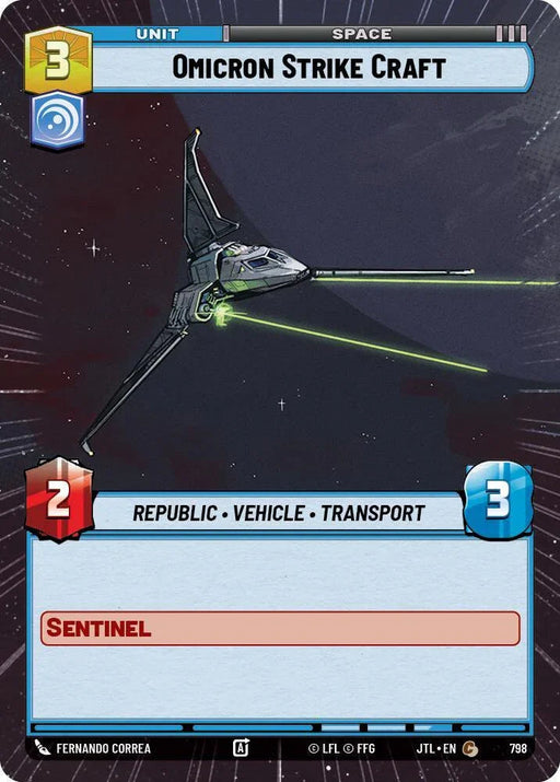 Omicron Strike Craft (Hyperspace Foil) (798) [Jump to Lightspeed] - for just $0.10! 