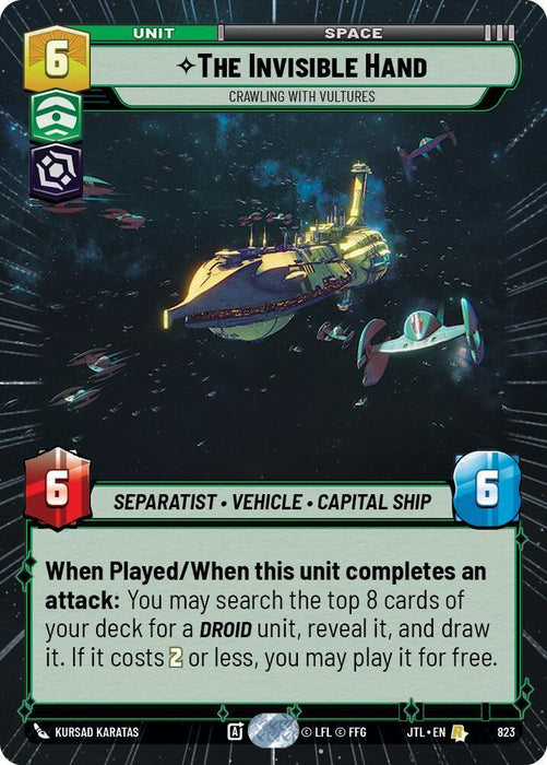 The Invisible Hand - Crawling With Vultures (Hyperspace Foil) (823) [Jump to Lightspeed] - for just $0.70! 