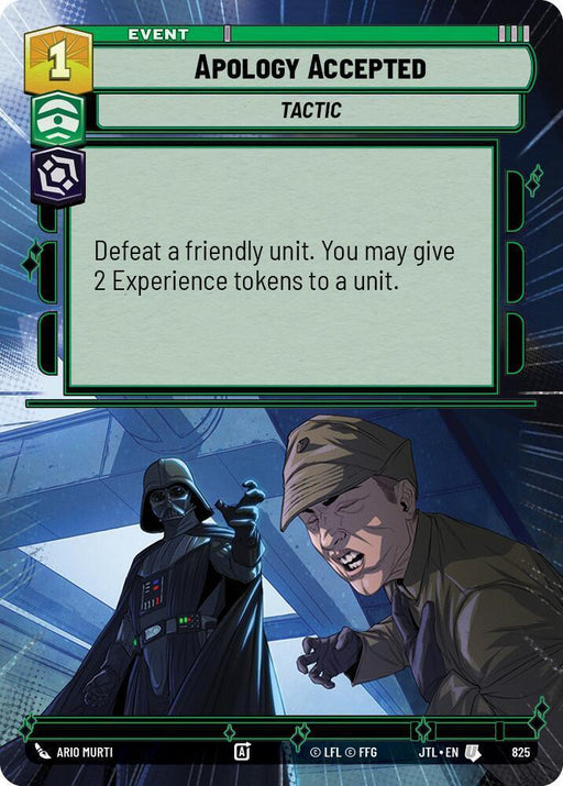Apology Accepted (Hyperspace Foil) (825) [Jump to Lightspeed] - for just $0.30! 