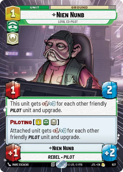 Nien Nunb - Loyal Co-Pilot (Hyperspace Foil) (827) [Jump to Lightspeed] - for just $0.60! 