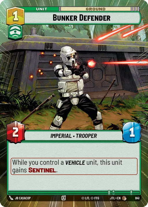 Bunker Defender (Hyperspace Foil) (841) [Jump to Lightspeed] - for just $0.10! 