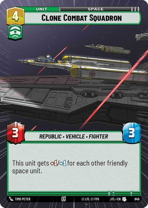 Clone Combat Squadron (Hyperspace Foil) (849) [Jump to Lightspeed] - for just $0.65! 