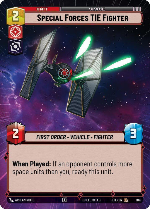 Special Forces TIE Fighter (Hyperspace Foil) (869) [Jump to Lightspeed] - for just $0.20! 