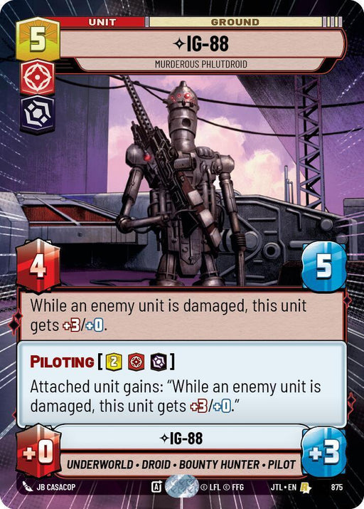 IG-88 - Murderous Phlutdroid (Hyperspace Foil) (875) [Jump to Lightspeed] - for just $0.65! 