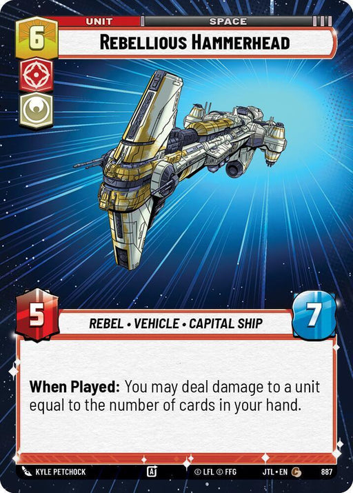 Rebellious Hammerhead (Hyperspace Foil) (887) [Jump to Lightspeed] - for just $0.25! 