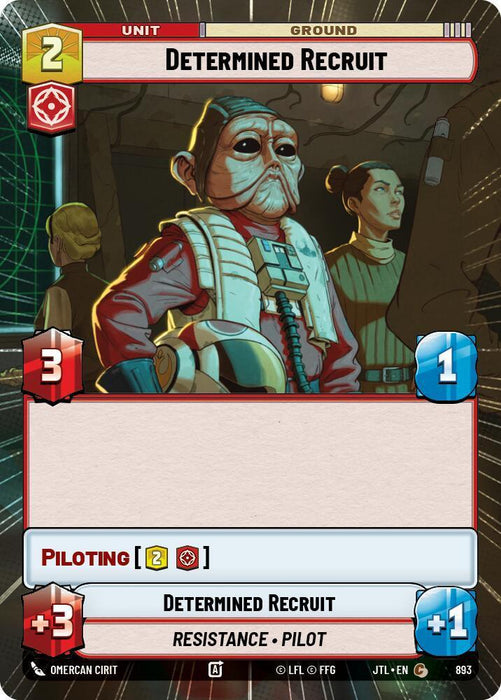 Determined Recruit (Hyperspace Foil) (893) [Jump to Lightspeed] - for just $0.10! 
