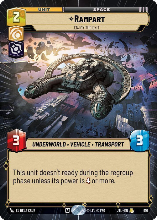 Rampart - Enjoy the Exit (Hyperspace Foil) (916) [Jump to Lightspeed] - for just $0.25! 