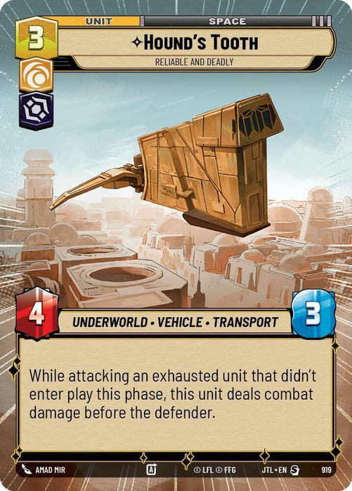 Hound's Tooth - Reliable and Deadly (Hyperspace Foil) (919) [Jump to Lightspeed] - for just $0.45! 