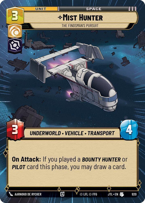 Mist Hunter - The Findsman's Pursuit (Hyperspace Foil) (920) [Jump to Lightspeed] - for just $0.20! 