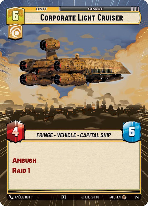 Corporate Light Cruiser (Hyperspace Foil) (959) [Jump to Lightspeed] - for just $0.15! 